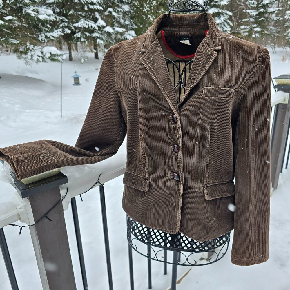 J Crew Brown Corduroy Jacket, size XL, EUC. *** Snowing Not Spotted - Picture 2 of 11